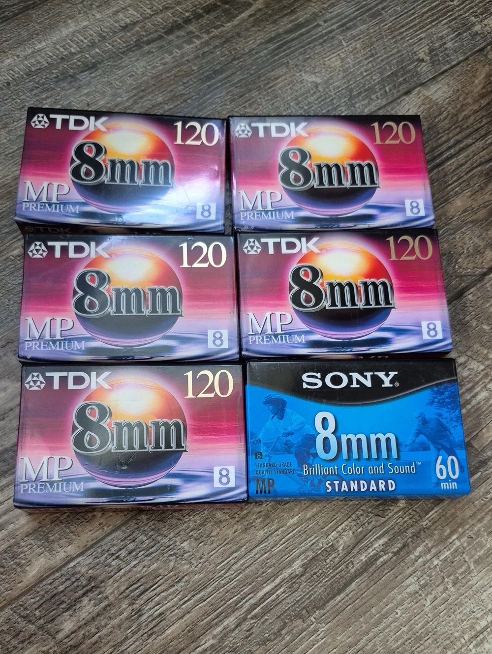 Tdk 8mm Video Film Pack Lot Of 6 And Sony